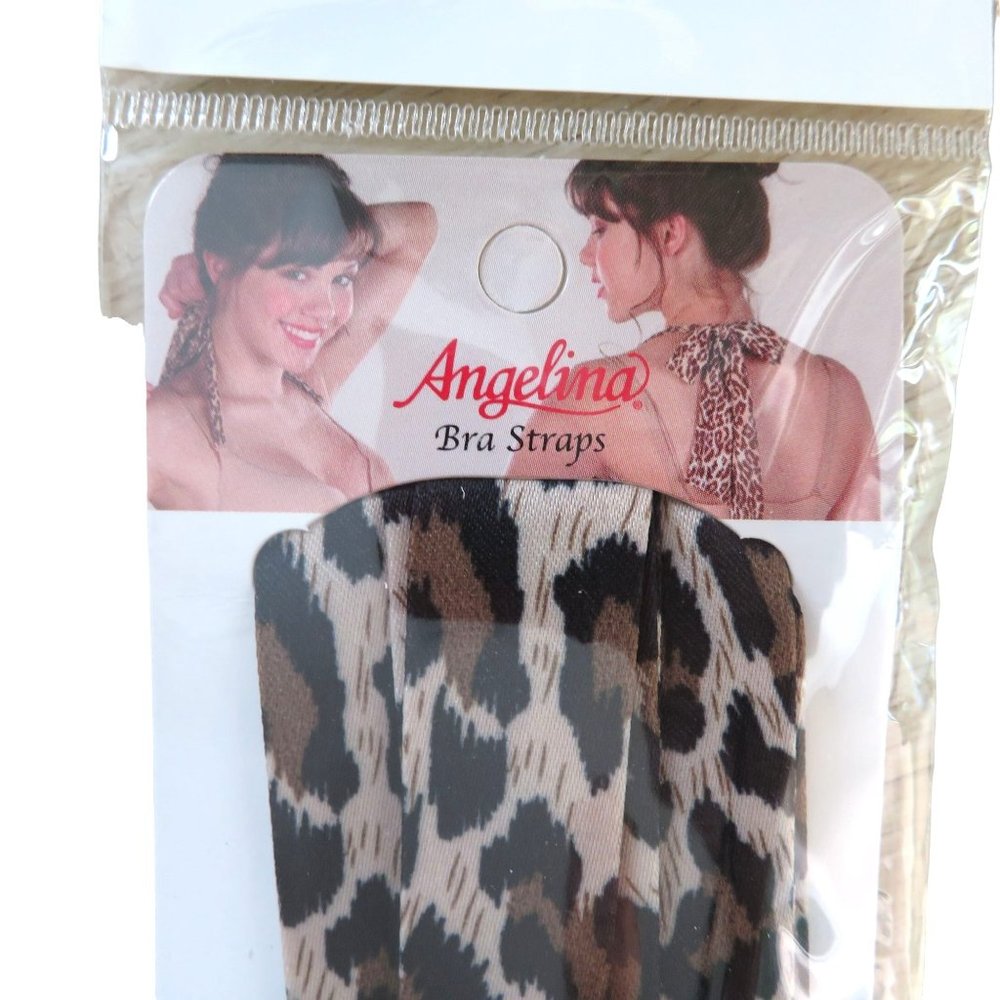New Animal Print Bra Straps Adjustable Tie at Neck One Size Angelina